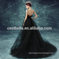 2015 High Fashion European Style Backless Luxury Evening Dress Black